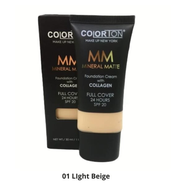 Maquillaje Liquido Mineral Matte con Colágeno Colorton - Image 2