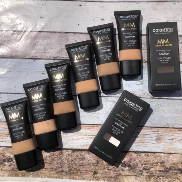 Maquillaje Liquido Mineral Matte con Colágeno Colorton