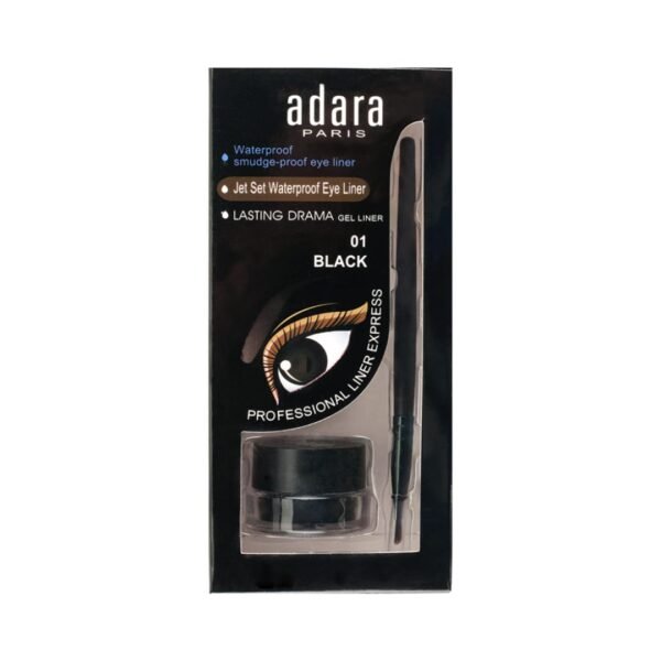 Delineador en Gel Negro para Ojos y Cejas Adara