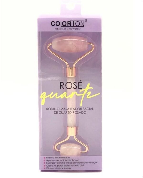 Rose Quartz Rodillo Masajeaador Facial - Colorton